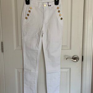 Lascana Women's White Denim Pants, Slim Fit, size 2 NWT